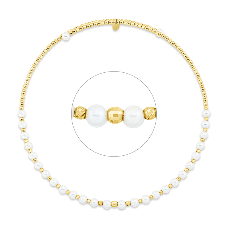 Perle Collier Gelbgold 18kt