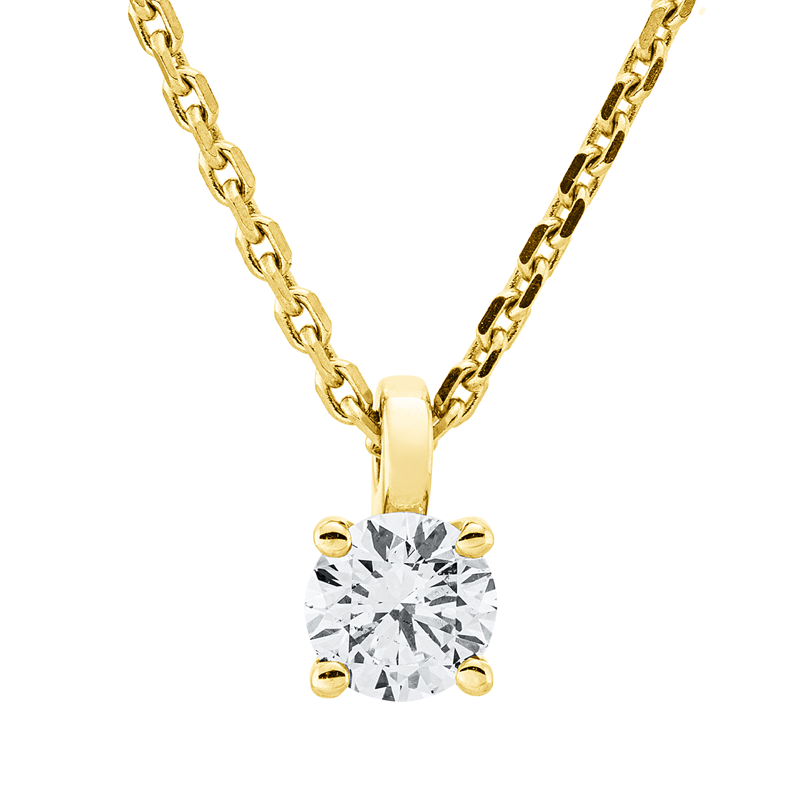 Solitaire Collier Gelbgold 18kt 0,31ct