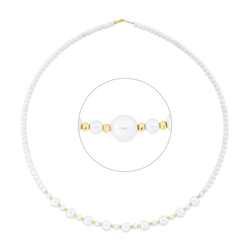 Perle Collier Gelbgold 18kt