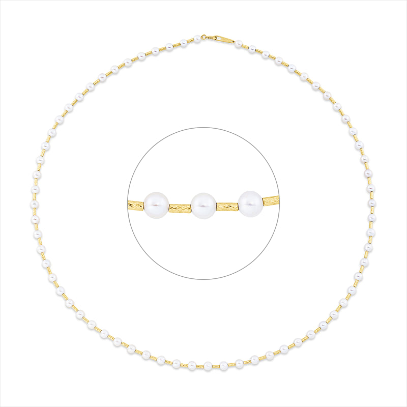 Perle Collier Gelbgold 18kt