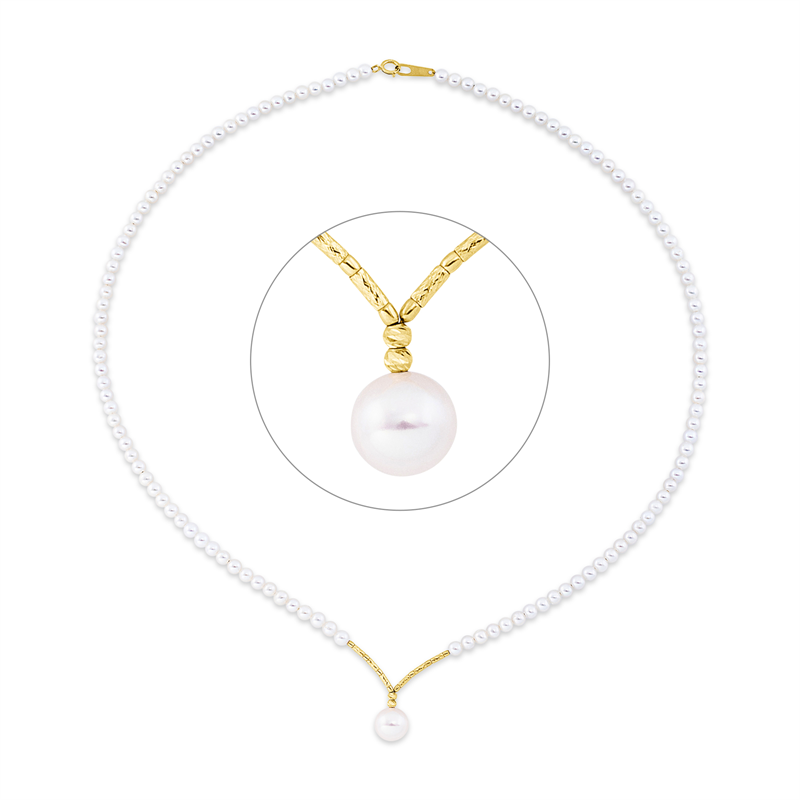 Perle Collier Gelbgold 18kt