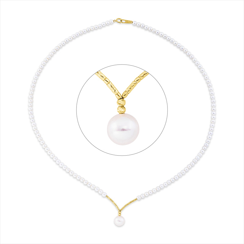 Perle Collier Gelbgold 18kt