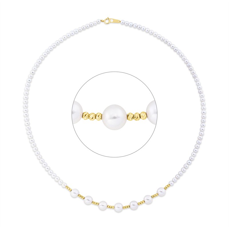 Perle Collier Gelbgold 18kt