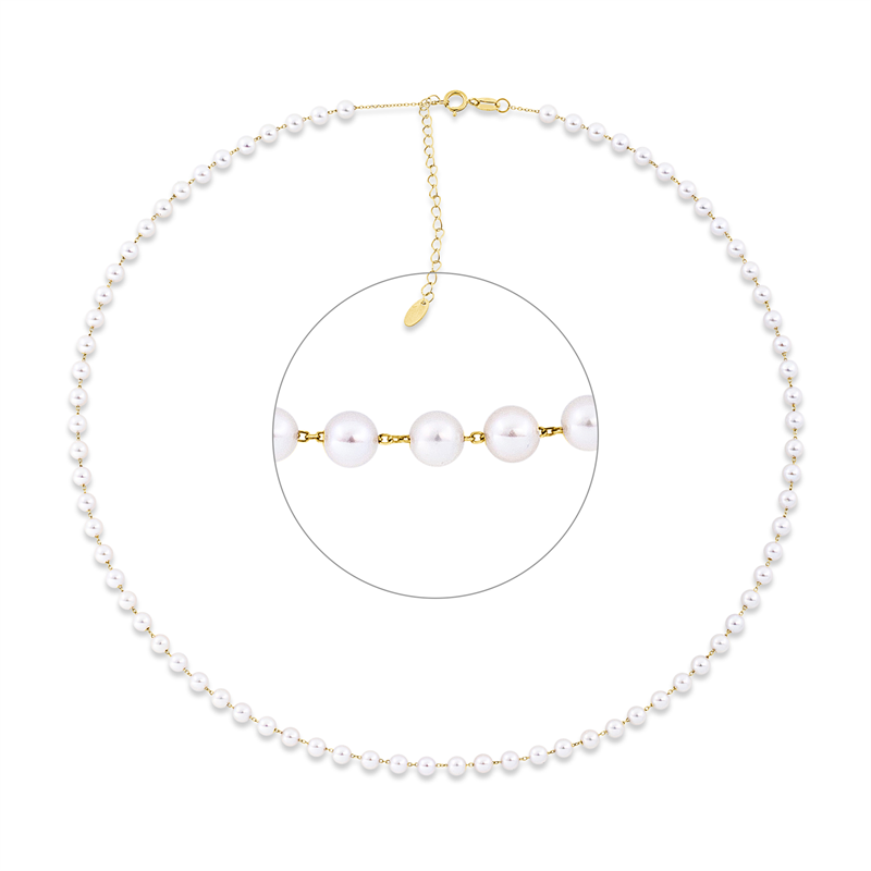 Perle Collier Gelbgold 18kt