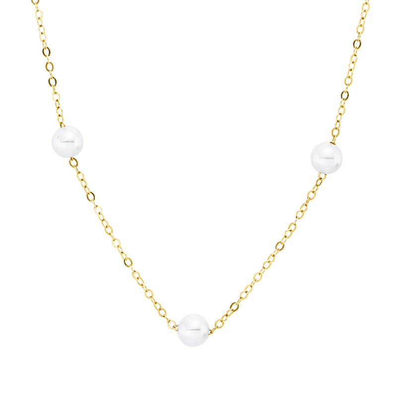 Perle Collier Gelbgold 18kt