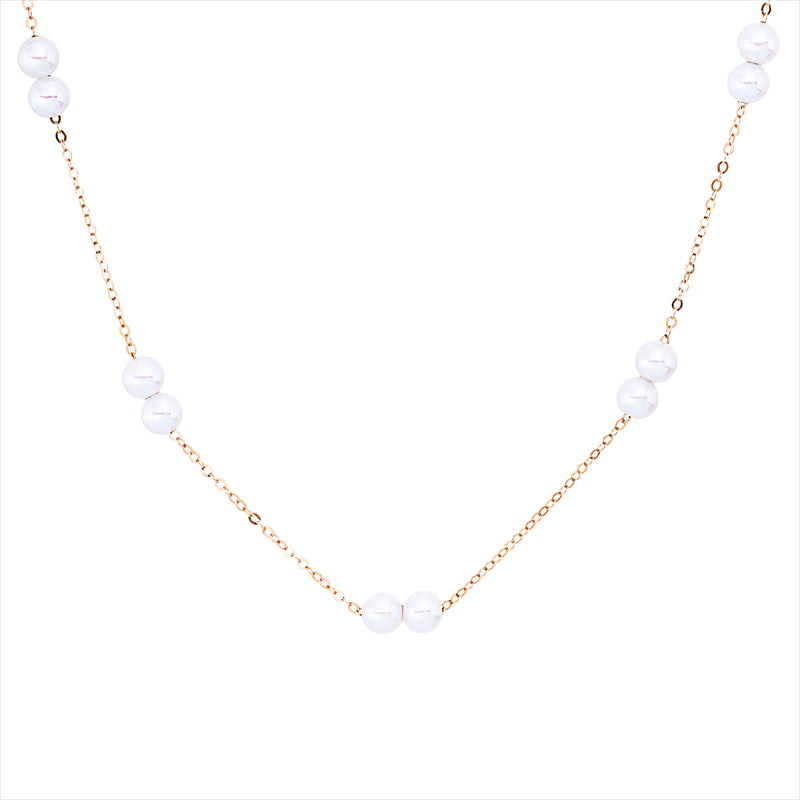 Perle Collier Rotgold 18kt