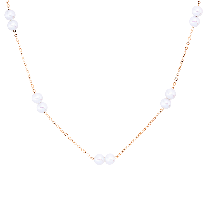 Perle Collier Rotgold 18kt