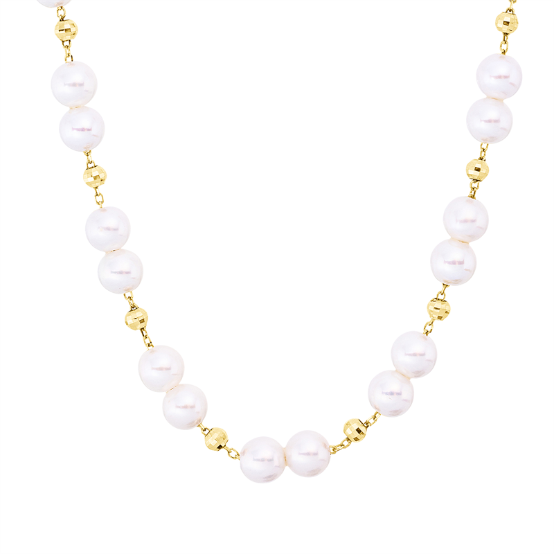 Perle Collier Gelbgold 18kt