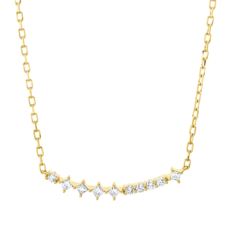 Baguette Collier Gelbgold 18kt 0,16ct
