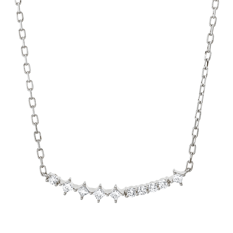 Baguette Collier Gelbgold 18kt 0,16ct