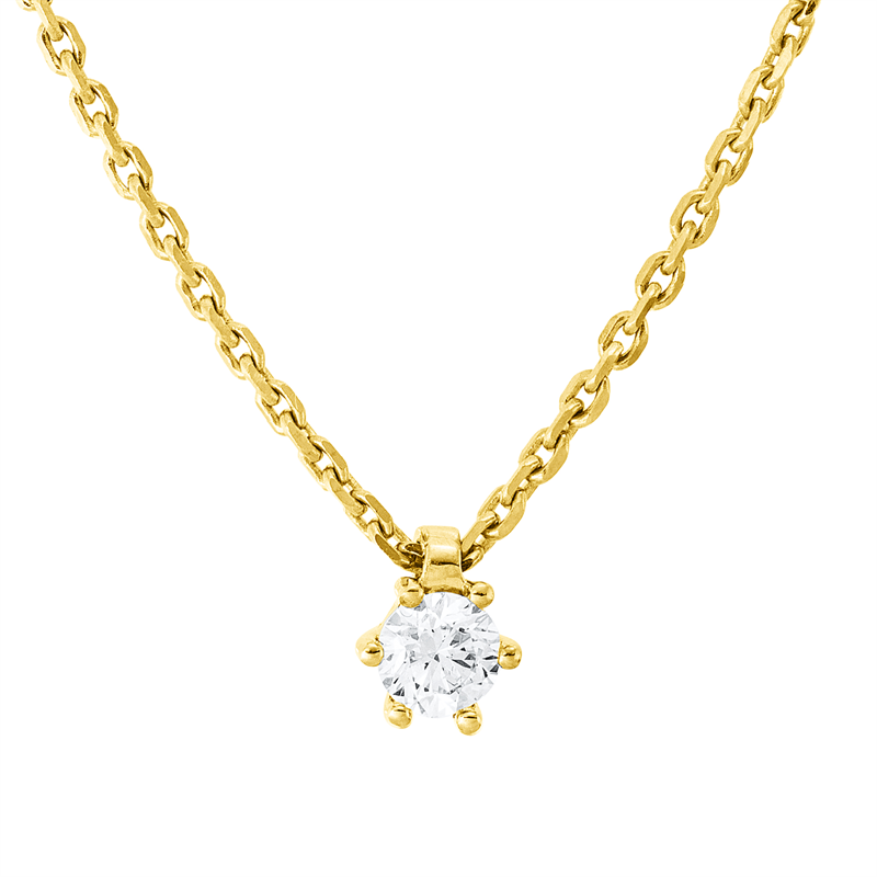 Solitaire Collier Weißgold 18kt 0,15ct