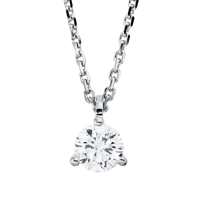 Solitaire Collier Weißgold 18kt 0,7ct