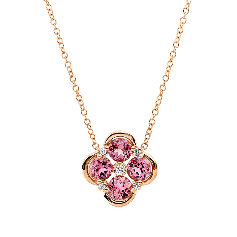 Farbstein Fashion Collier Rotgold 18kt 0,05ct