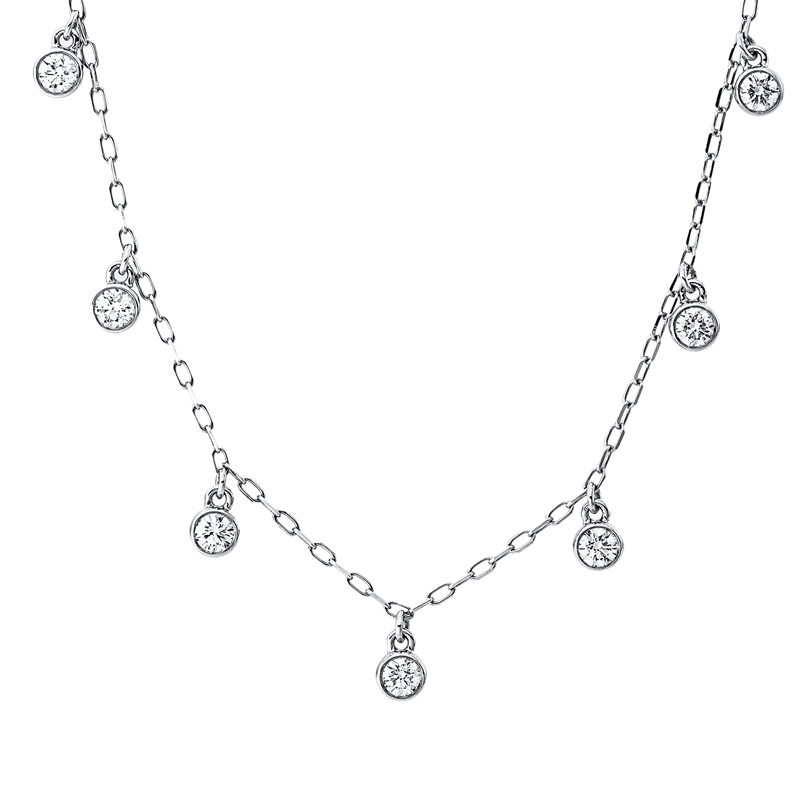 Modern Woman Collier Weißgold 14kt 0,29ct