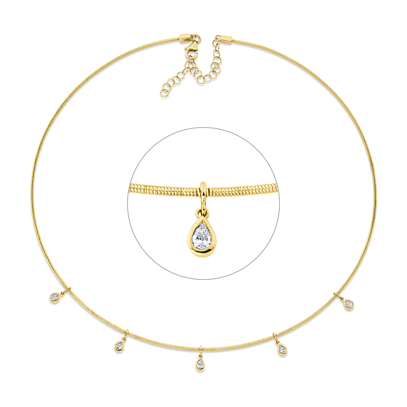 Modern Woman Collier Gelbgold 14kt 0,32ct