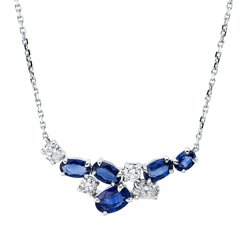 Farbstein Classic Collier Weißgold 18kt 0,49ct