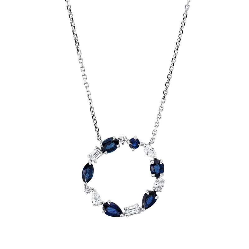 Farbstein Classic Collier Weißgold 18kt Ref-4P665