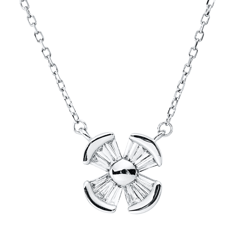 Baguette Collier Weißgold 18kt 0,36ct