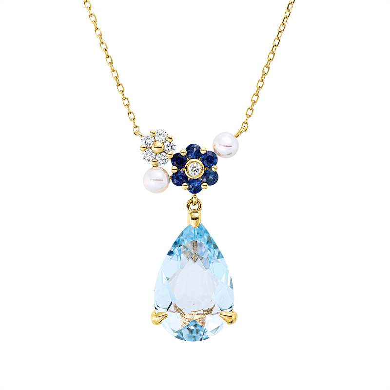 Farbstein Fashion Collier Gelbgold 18kt 0,11ct