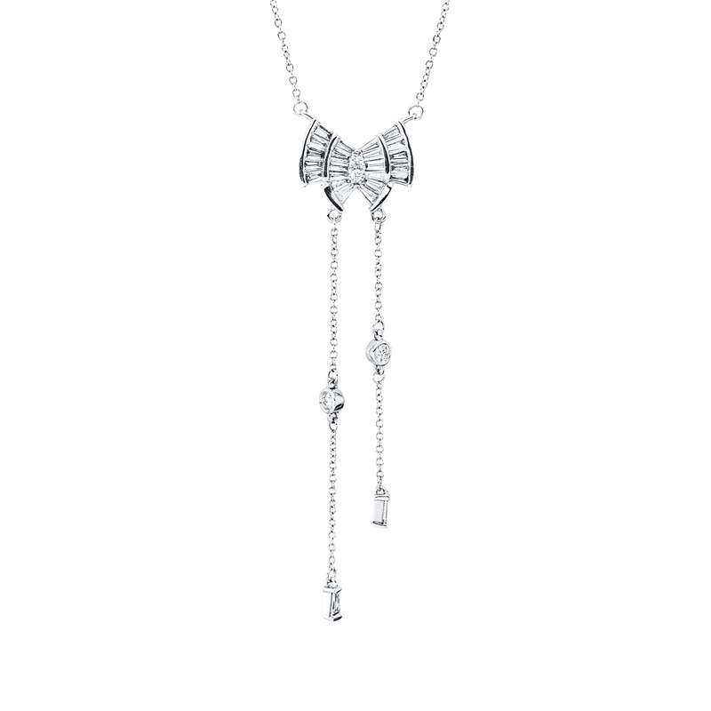 Baguette Collier Weißgold 18kt 0,74ct