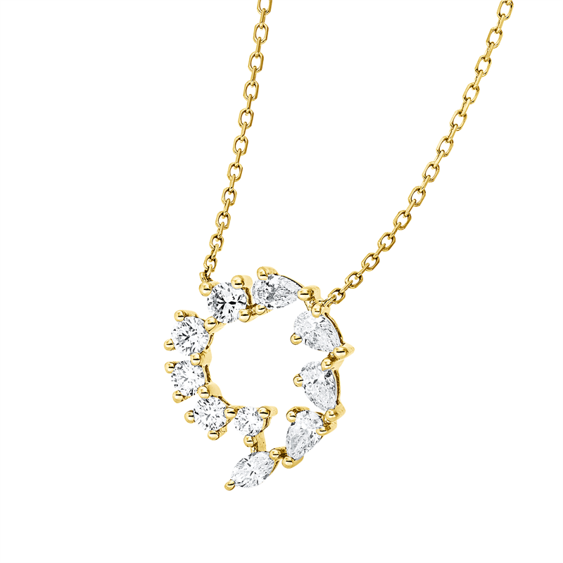 Exklusiv Collier Gelbgold 18kt 0,48ct