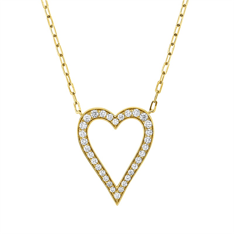 Herz Collier Gelbgold 18kt 0,46ct