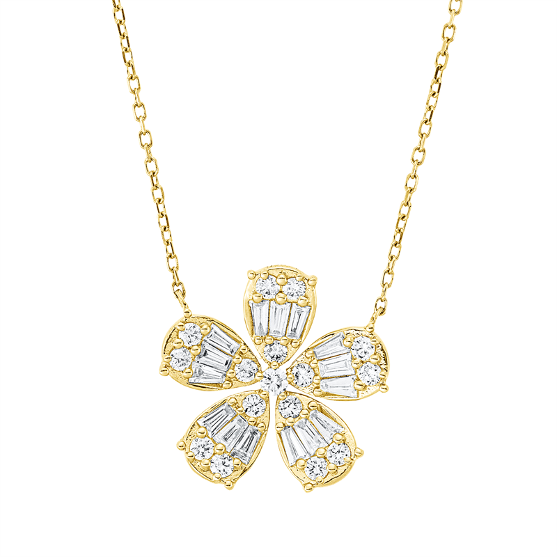 Baguette Collier Gelbgold 18kt 0,6ct