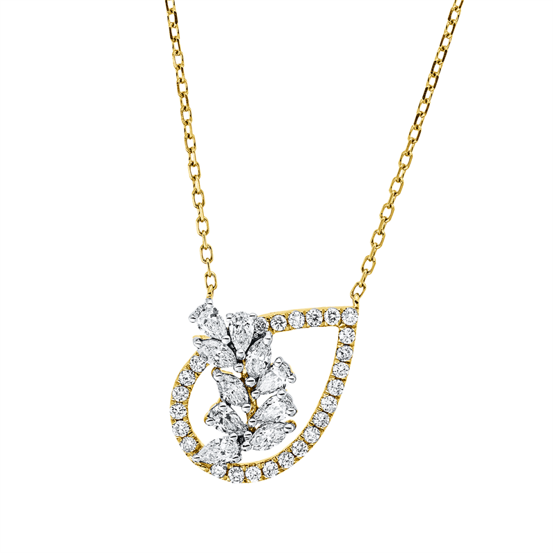 Modern Woman Collier Gelbgold / Weißgold 18kt 0,53ct
