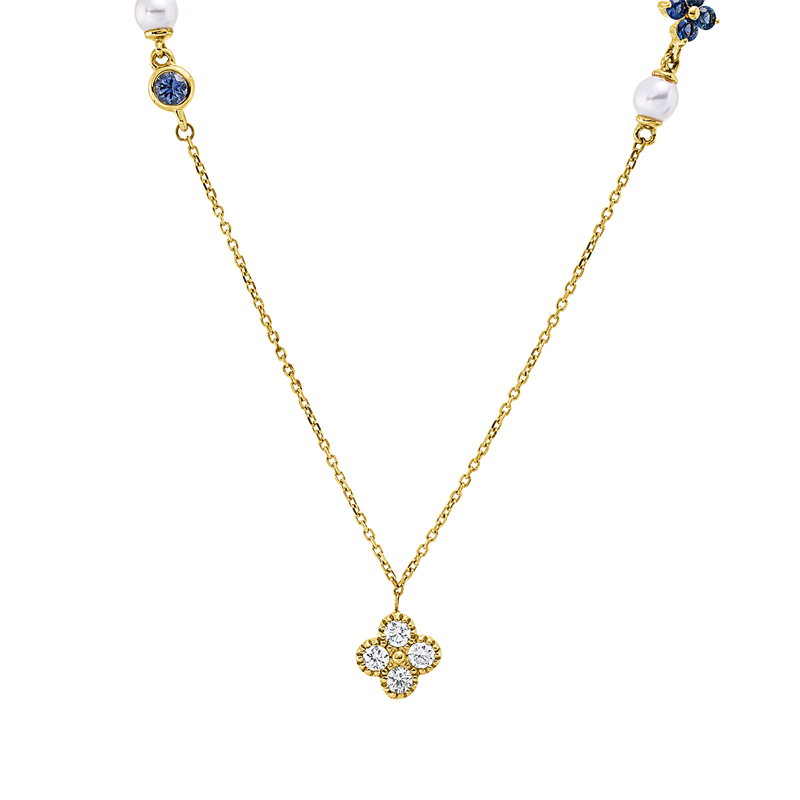 Modern Woman Collier Gelbgold 18kt 0,14ct