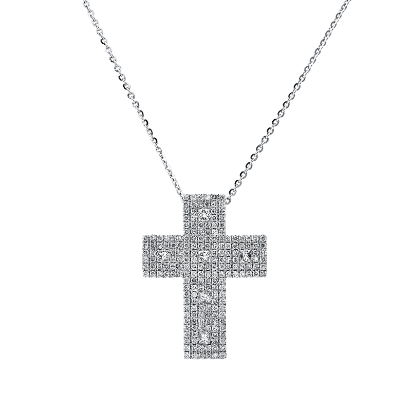 Baguette Collier Weißgold 18kt 0,7ct