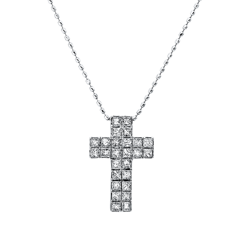 Baguette Collier Weißgold 18kt 0,65ct