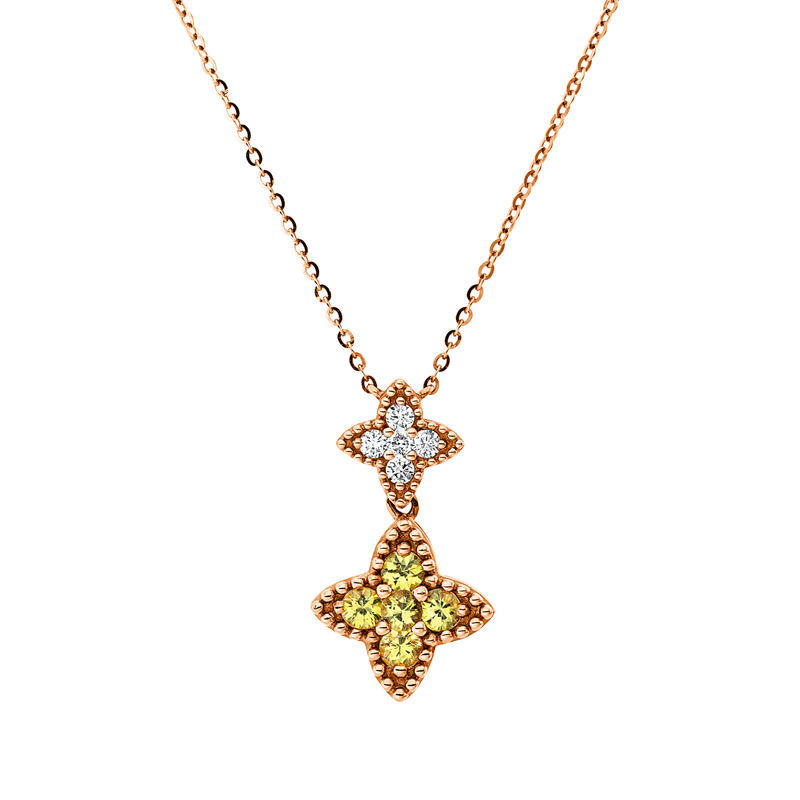 Farbstein Classic Collier Rotgold 18kt 0,08ct