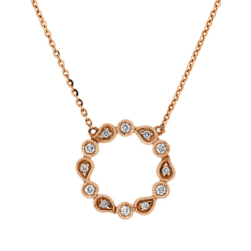 Modern Woman Collier Rotgold 18kt 0,09ct