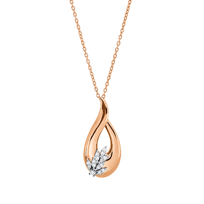 Modern Woman Collier Rotgold / Weißgold 18kt 0,13ct