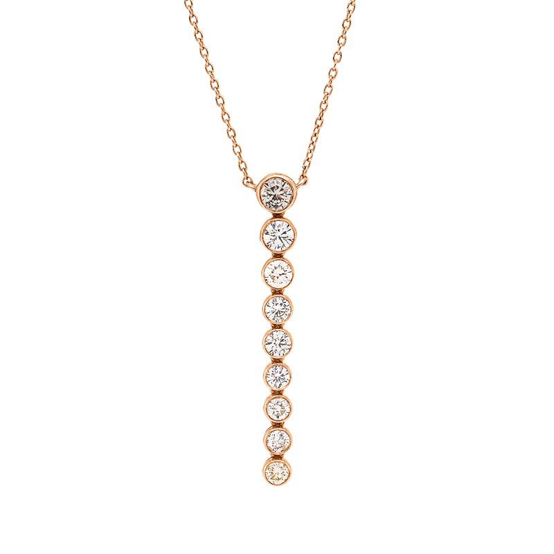 Farbiger Diamant Collier Rotgold 18kt 1,07ct