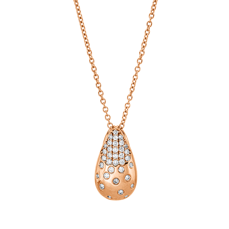 Pavé Collier Rotgold 18kt 0,24ct