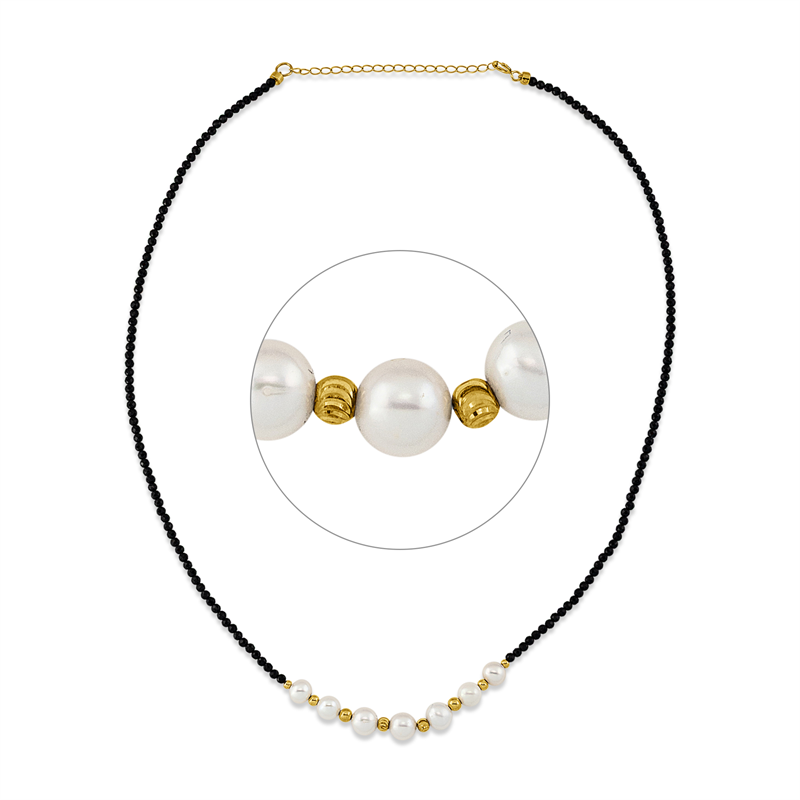 Perle Collier Gelbgold 18kt