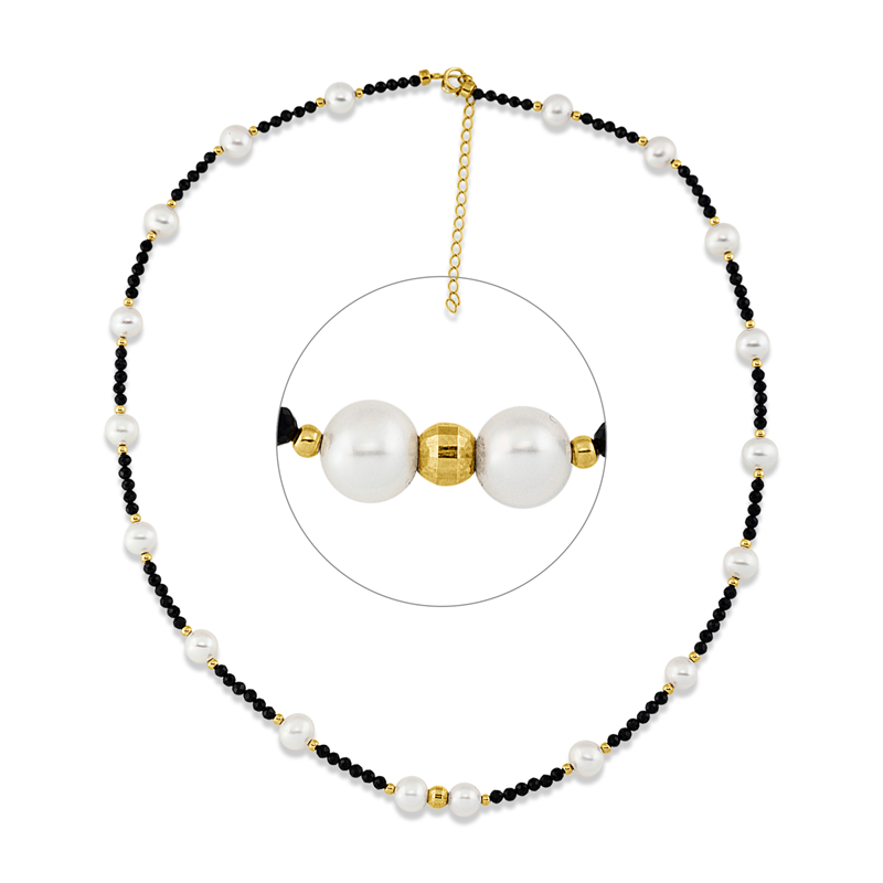 Perle Collier Gelbgold 18kt