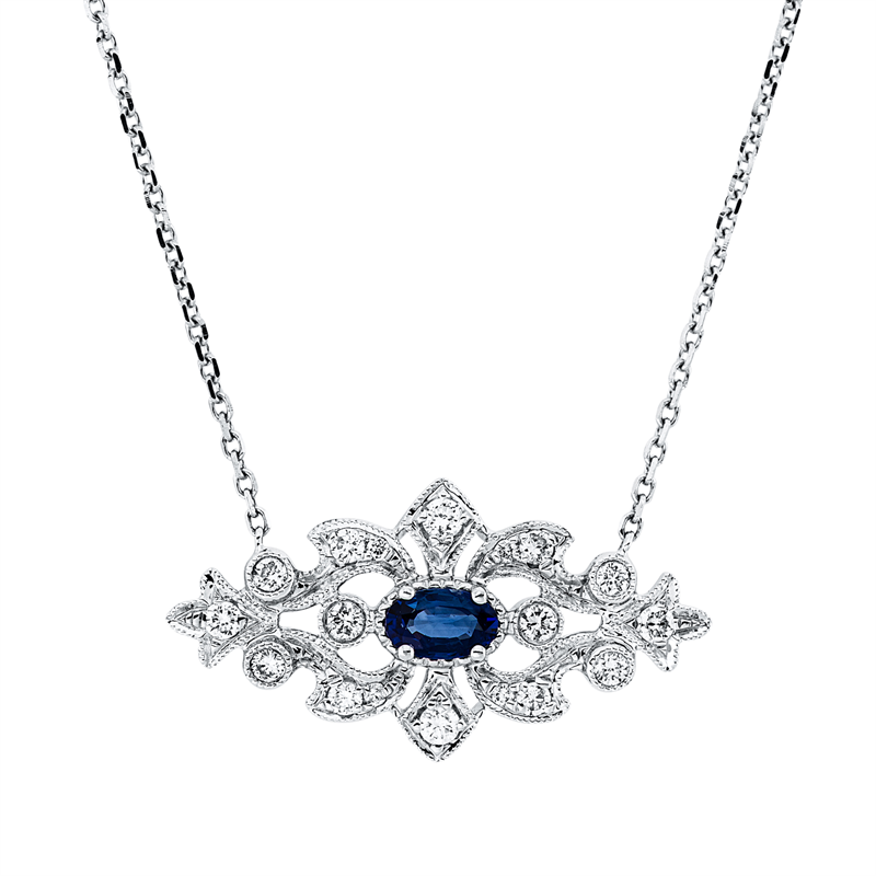Farbstein Classic Collier Weißgold 18kt Ref-4Q015