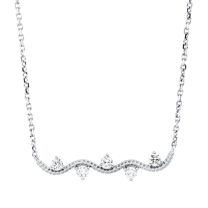 Modern Woman Collier Weißgold 18kt 0,17ct