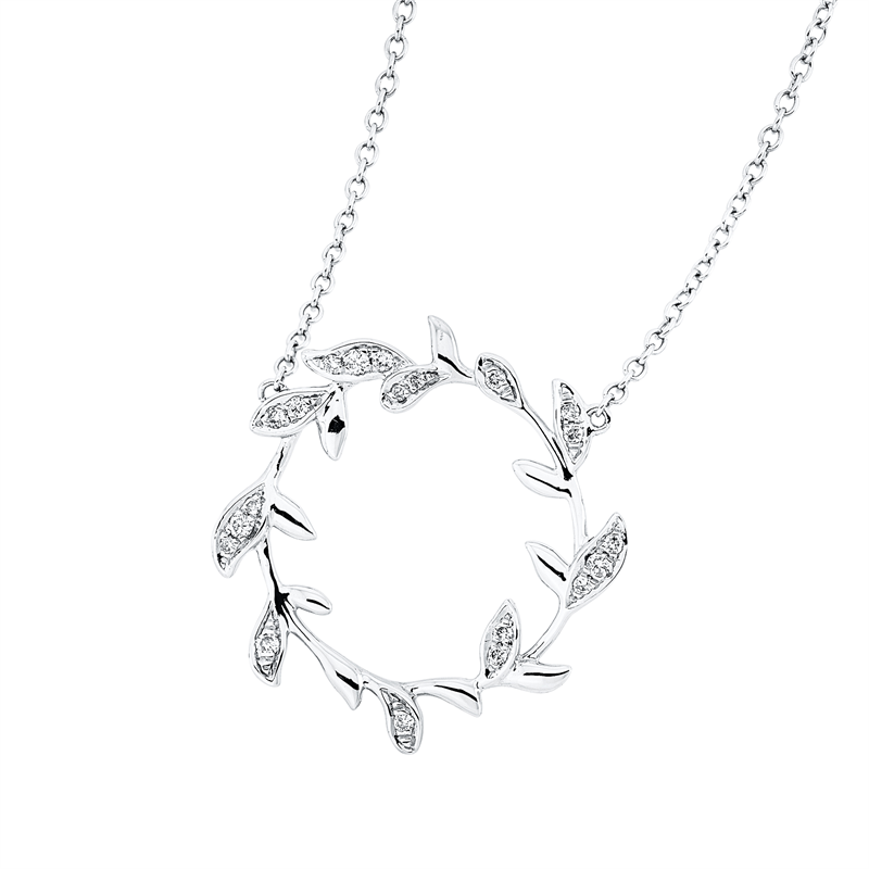Modern Woman Collier Weißgold 18kt 0,08ct