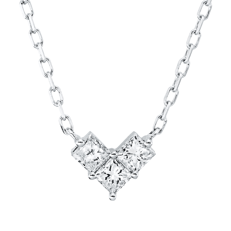 Illusion Classic Collier Weißgold 18kt 0,29ct