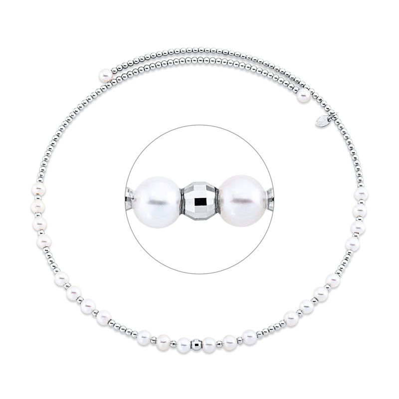 Perle Collier Weißgold 18kt