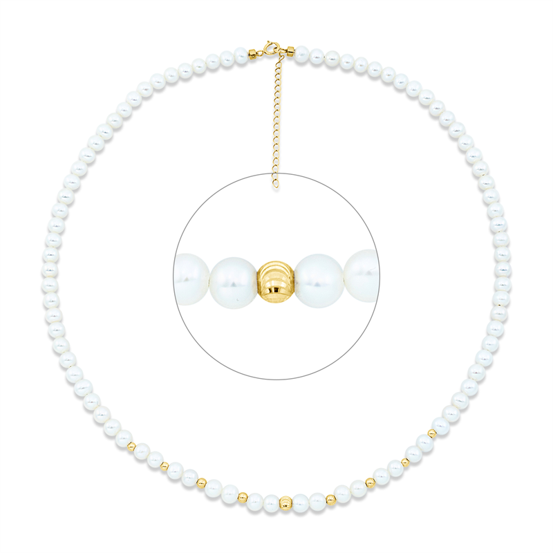 Perle Collier Gelbgold 18kt