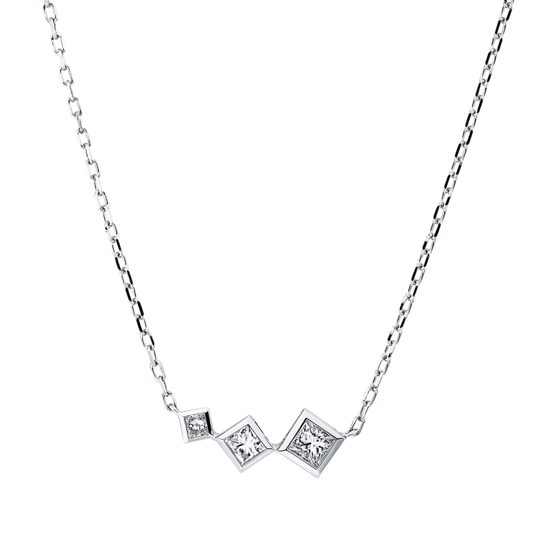 Modern Woman Collier Weißgold 18kt 0,3ct
