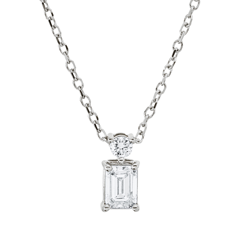 Baguette Collier Weißgold 18kt 0,29ct