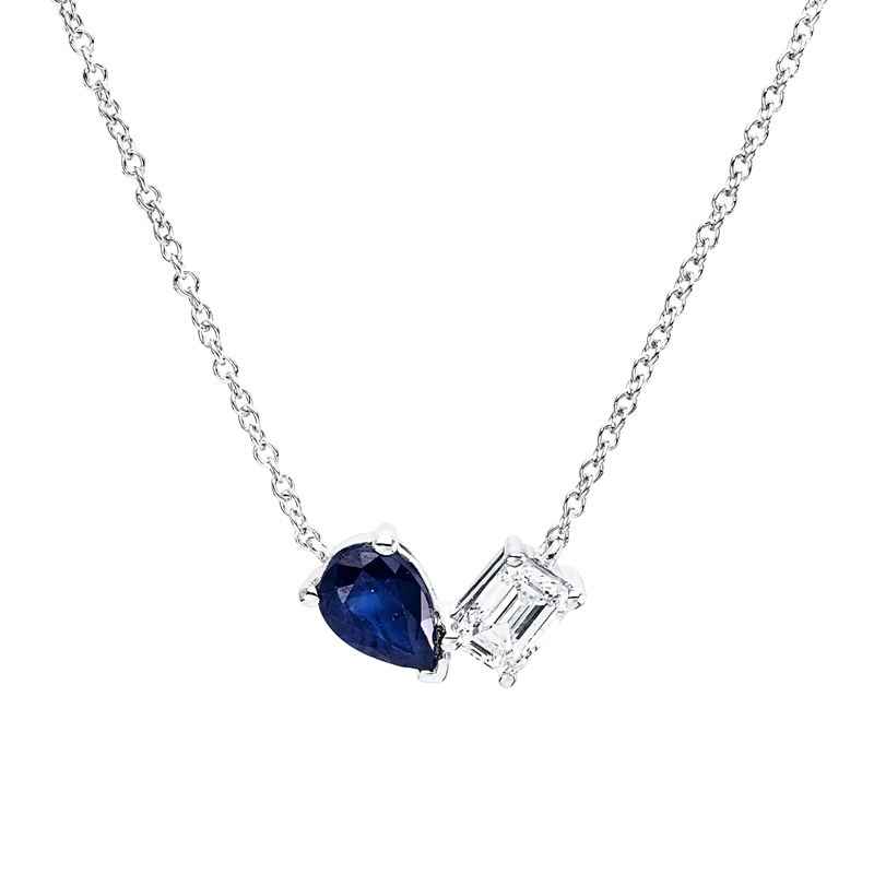Farbstein Classic Collier Weißgold 18kt 0,3ct