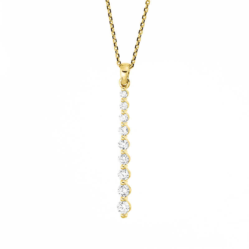 Modern Woman Collier Gelbgold 18kt 0,24ct