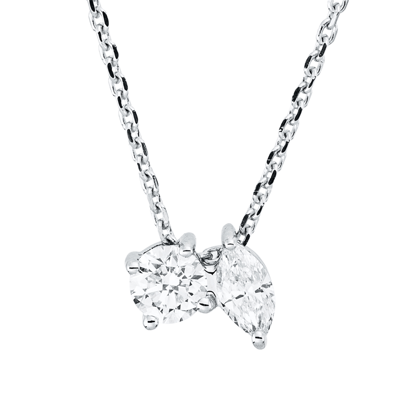 Modern Woman Collier Weißgold 18kt 0,22ct