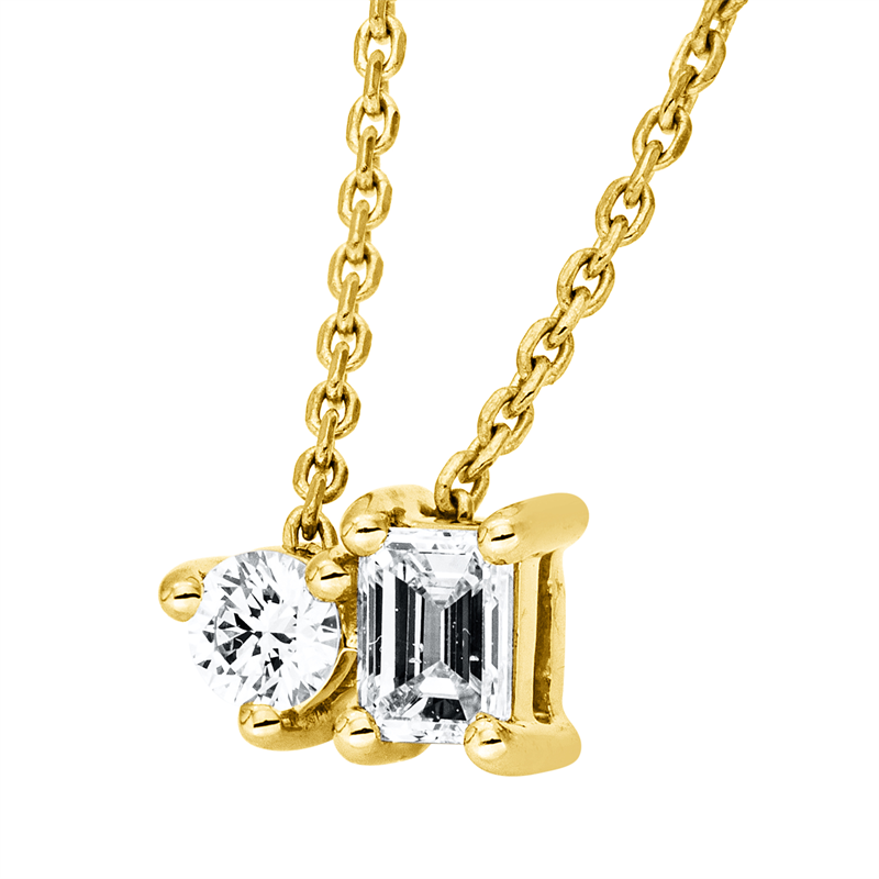 Baguette Collier Gelbgold 18kt 0,2ct
